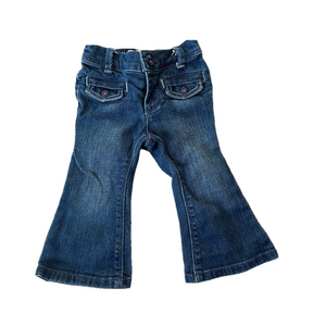 4/20$ Old Navy Baby Toddler Blue Flare Denim Jeans size 12-18 months